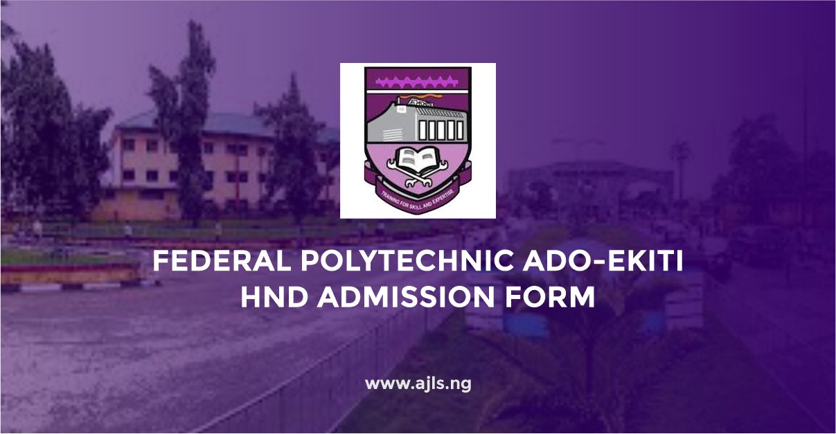 Federal Polytechnic Ado-Ekiti HND Admission Form