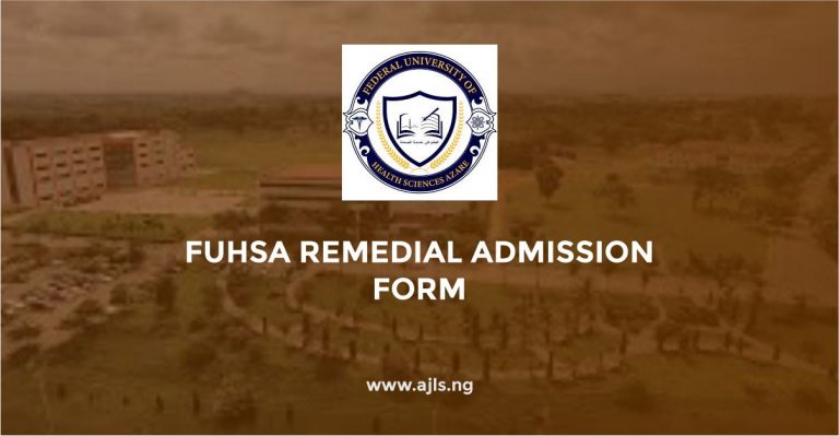 FUHSA Remedial Admission Form