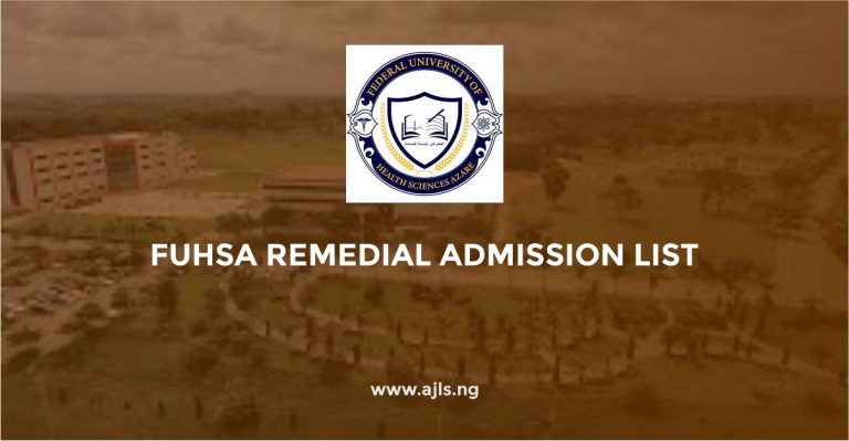 FUHSA Remedial Admission List