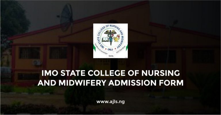 Imo State College of Nursing and Midwifery Admission Form