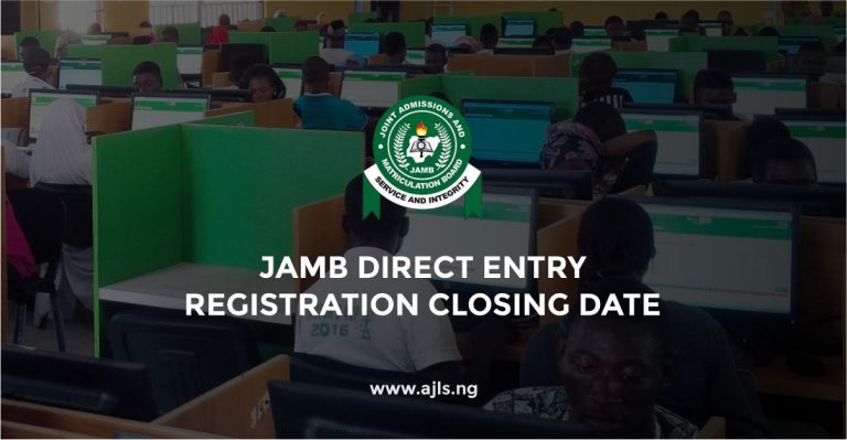 JAMB Direct Entry Registration Closing Date
