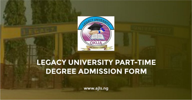 Legacy University Part-Time Degree Admission Form