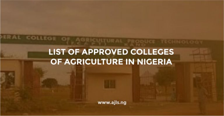 Approved Colleges of Agriculture in Nigeria