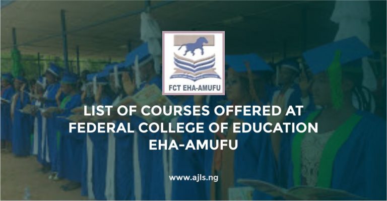 Federal College of Education Eha-Amufu Courses