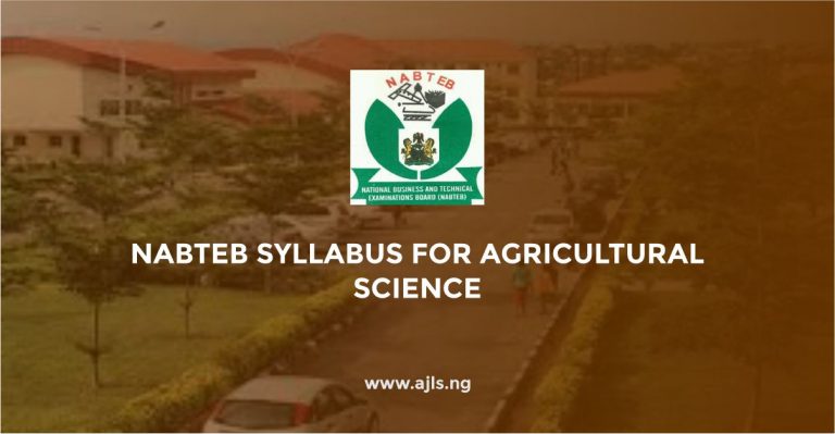 NABTEB Syllabus For Agricultural Science