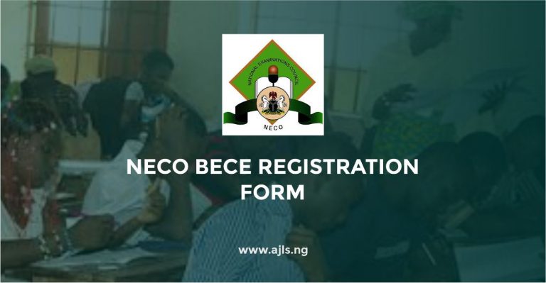 NECO BECE Registration Form