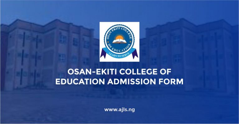 Osan-Ekiti College of Education Admission Form