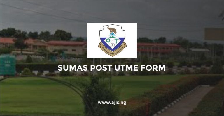 SUMAS Post UTME Form