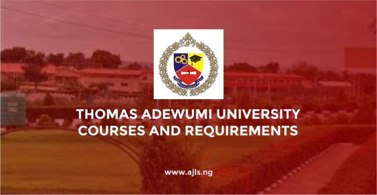 Thomas Adewumi University Courses and Requirements