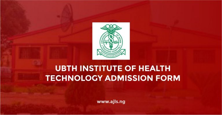 UBTH Institute of Health Technology Admission Form