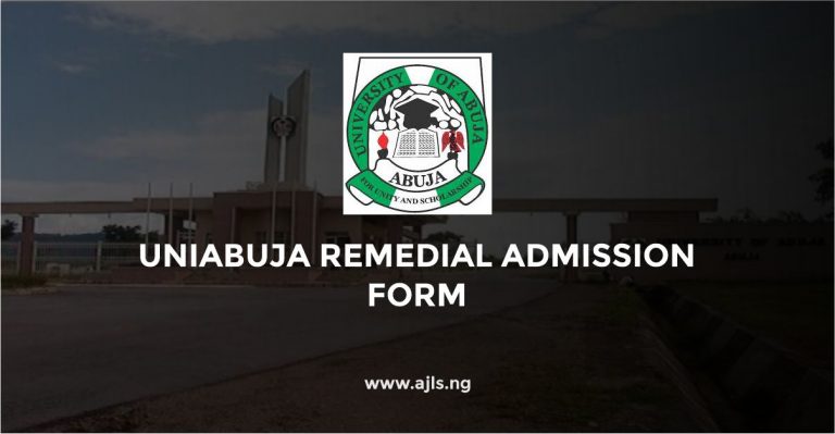 UNIABUJA Remedial Admission Form