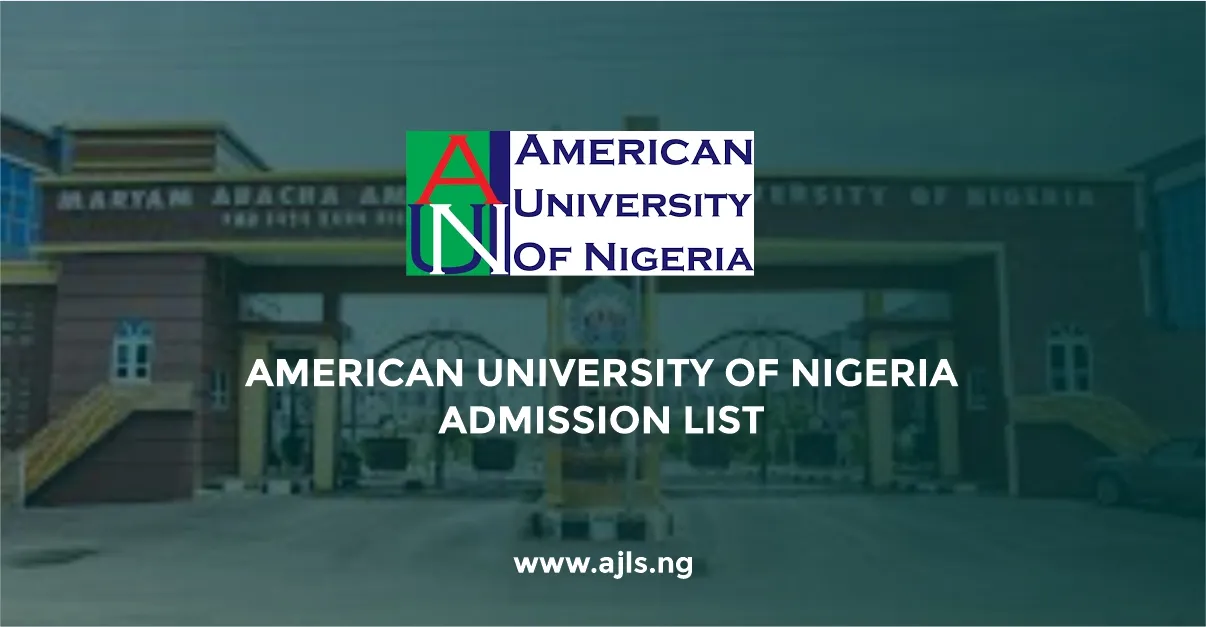 American University of Nigeria Admission List