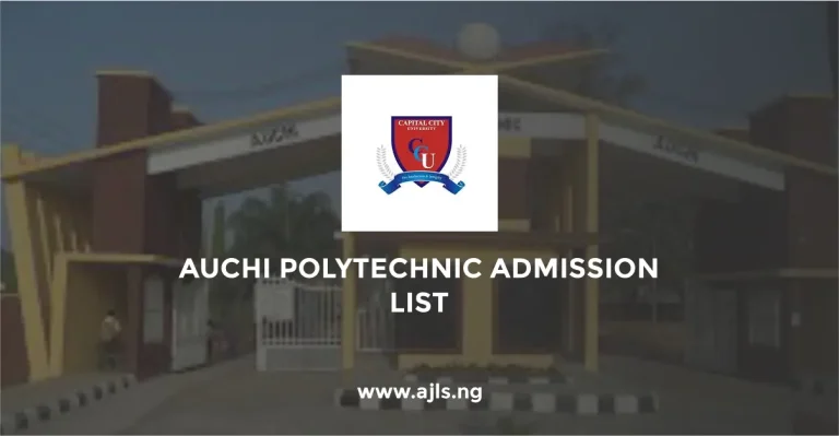 Auchi Polytechnic Admission List