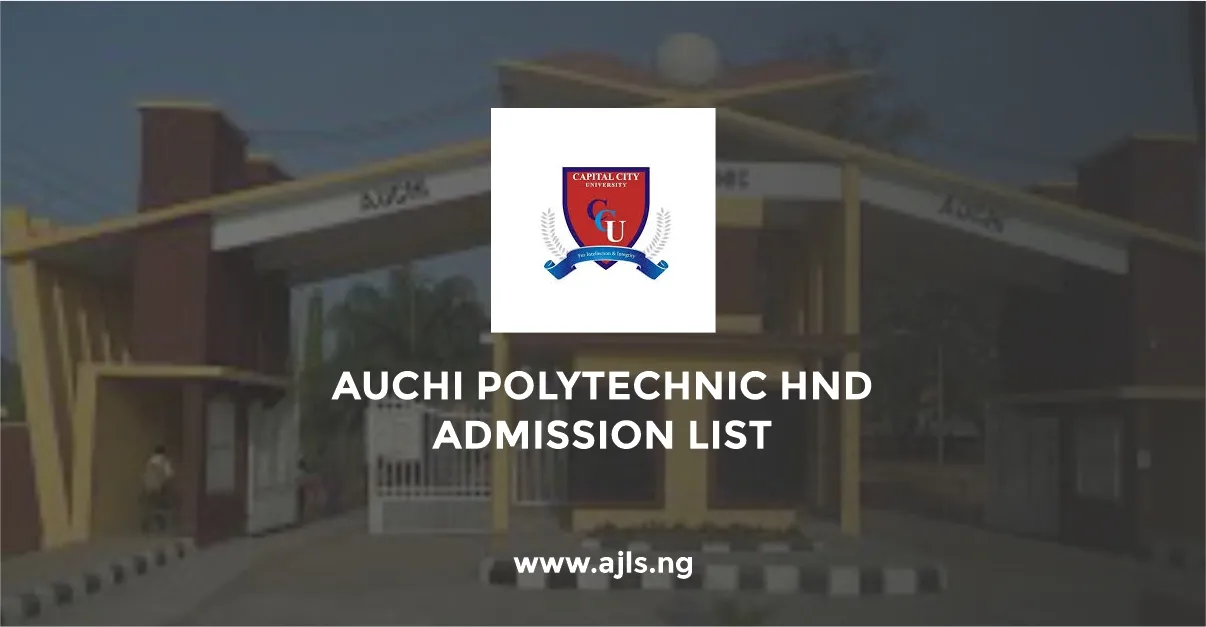 Auchi Polytechnic HND Admission List