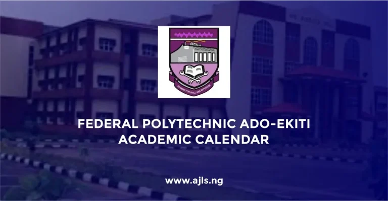 Federal Polytechnic Ado-Ekiti Academic Calendar