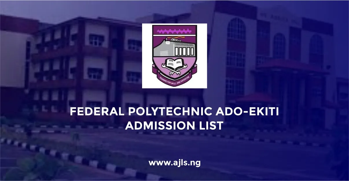 Federal Polytechnic Ado-Ekiti Admission List