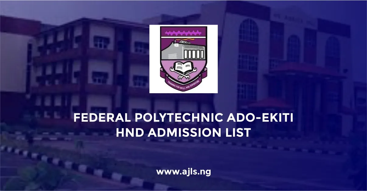Federal Polytechnic Ado-Ekiti HND Admission List