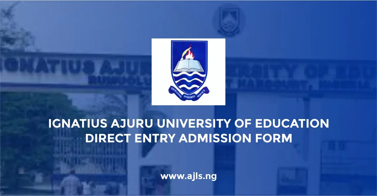 Ignatius Ajuru University of Education Direct Entry Admission Form