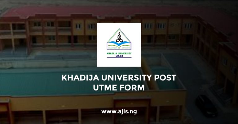 Khadija University Post-UTME Form