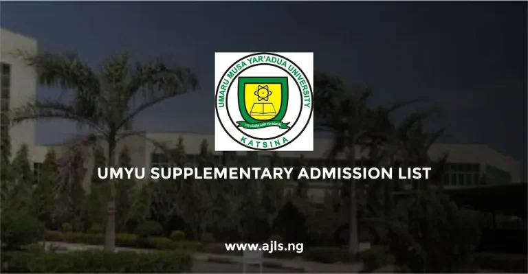 UMYU Supplementary Admission List