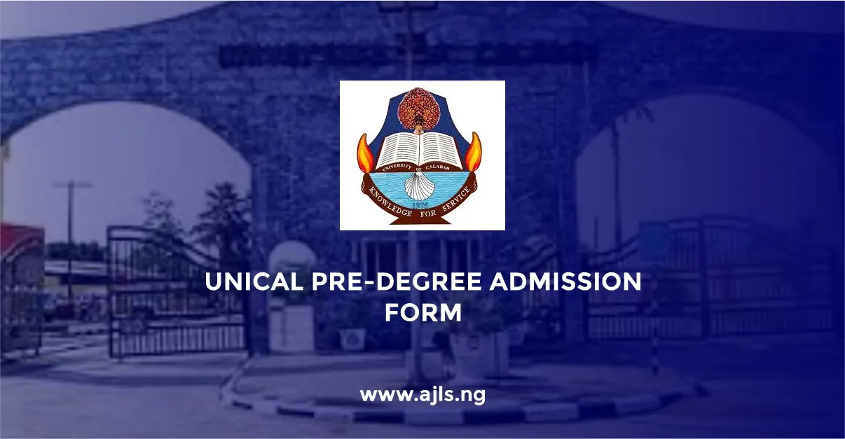 UNICAL Pre-Degree Admission Form