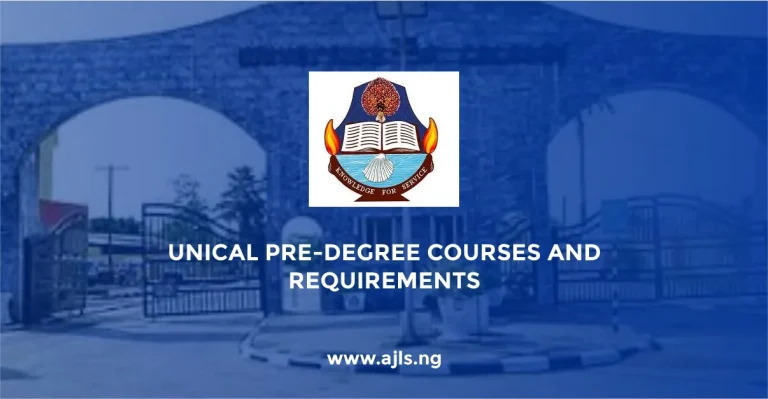 UNICAL Pre-Degree Courses and Requirements