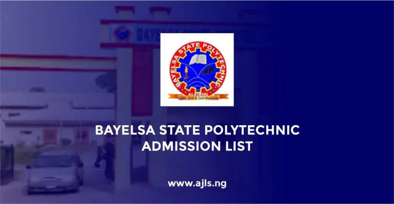 Bayelsa State Polytechnic Admission List