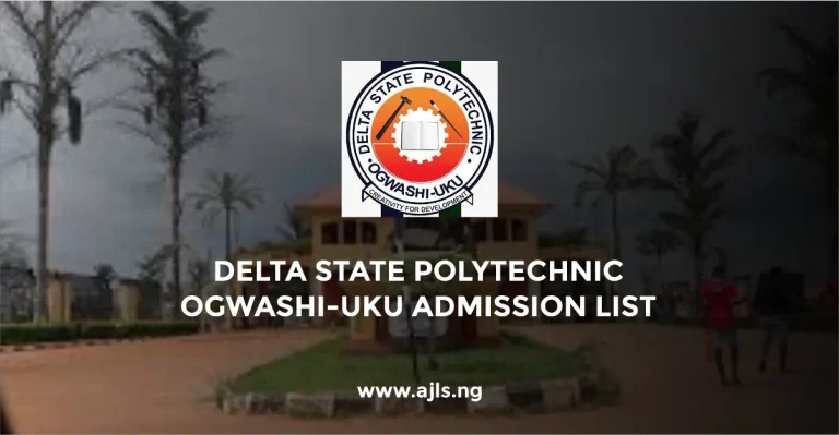 Delta State Polytechnic Ogwashi-Uku Admission List
