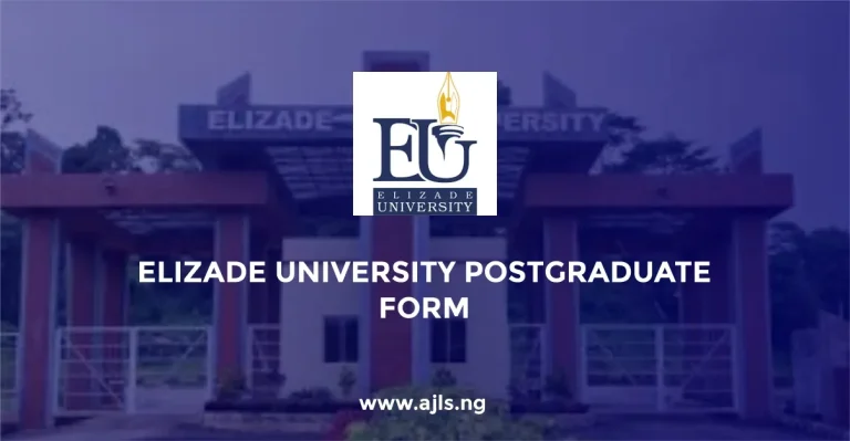 Elizade University Postgraduate Form