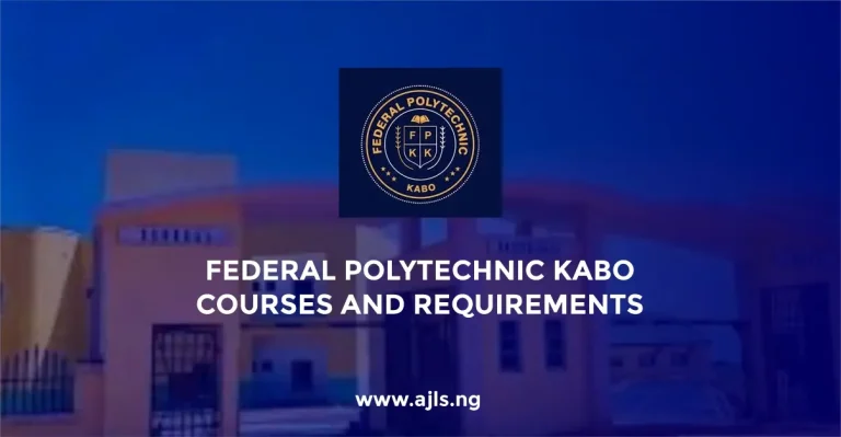 Federal Polytechnic Kabo Courses