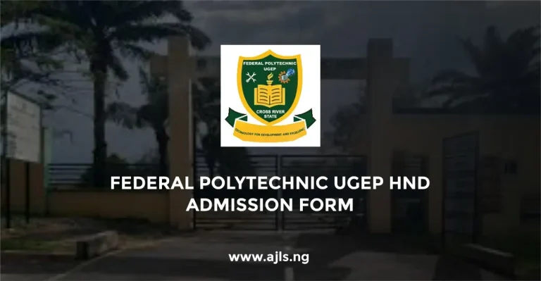 Federal Polytechnic Ugep HND Admission Form