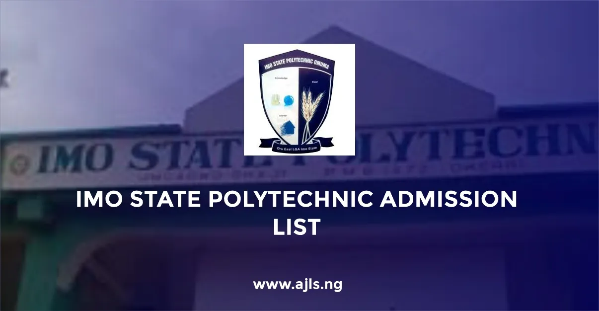 Imo State Polytechnic Admission List