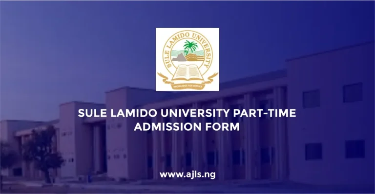 Sule Lamido University Part-time Admission Form