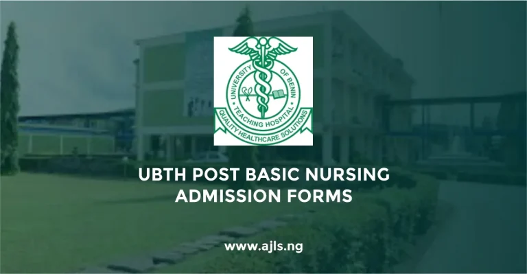 UBTH Post-Basic Nursing Admission Forms