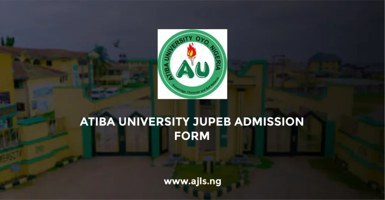 Atiba University JUPEB Admission Form