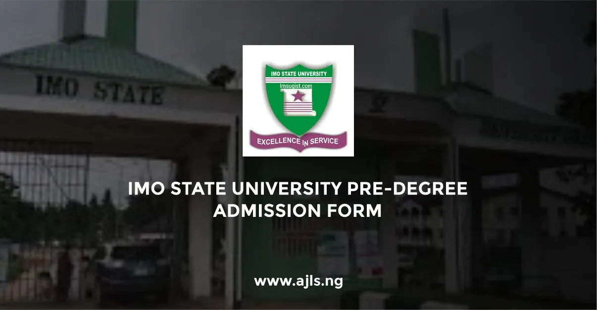 Imo State University Pre-Degree Admission Form