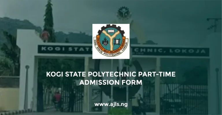 Kogi State Polytechnic Part-Time Admission Form