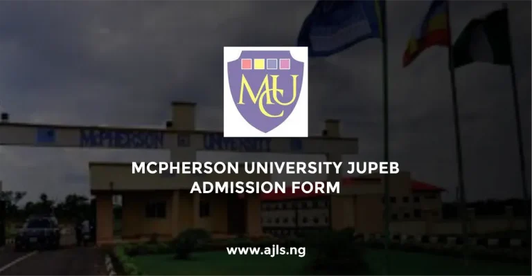 McPherson University JUPEB Admission Form