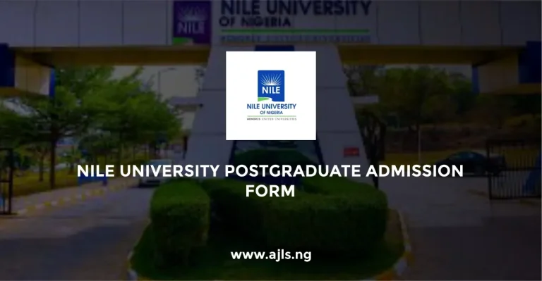 Nile University Postgraduate Admission Form