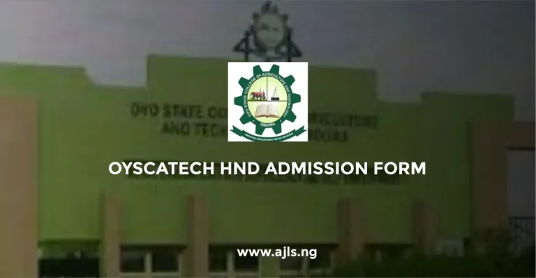 OYSCATECH HND Admission Form