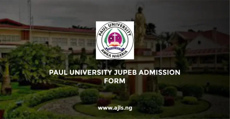Paul University JUPEB Admission Form