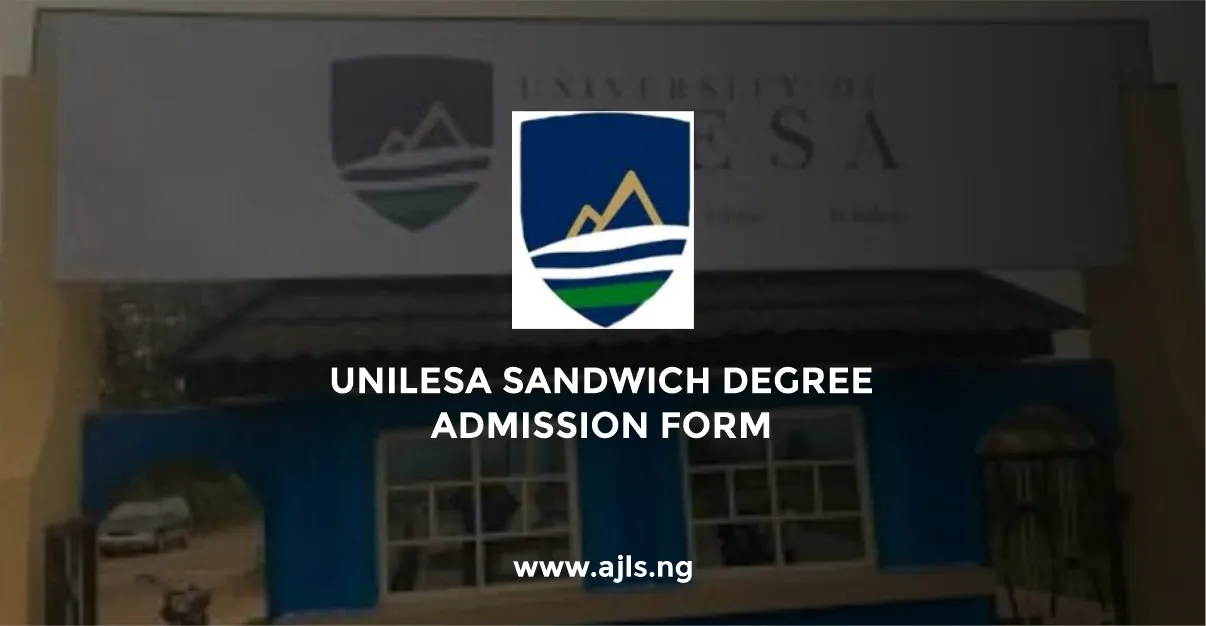 UNILESA Sandwich Degree Admission Form