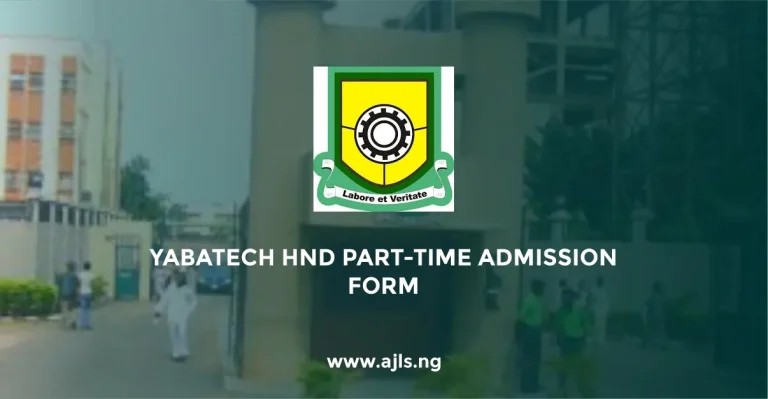 YABATECH HND Part-Time Admission Form