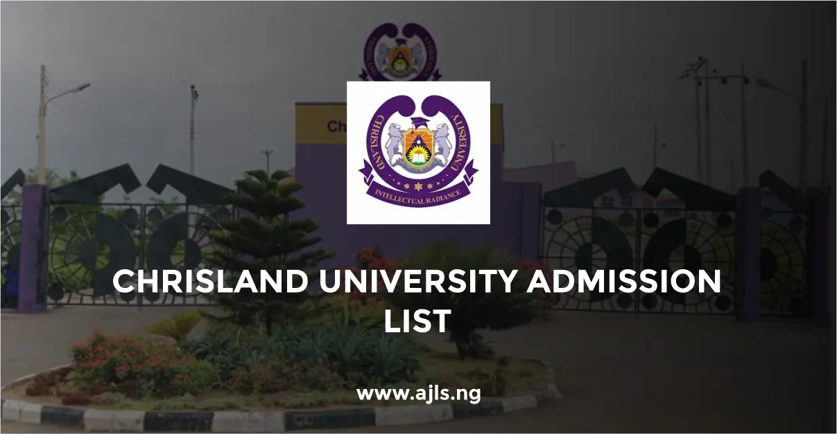 Chrisland University Admission List