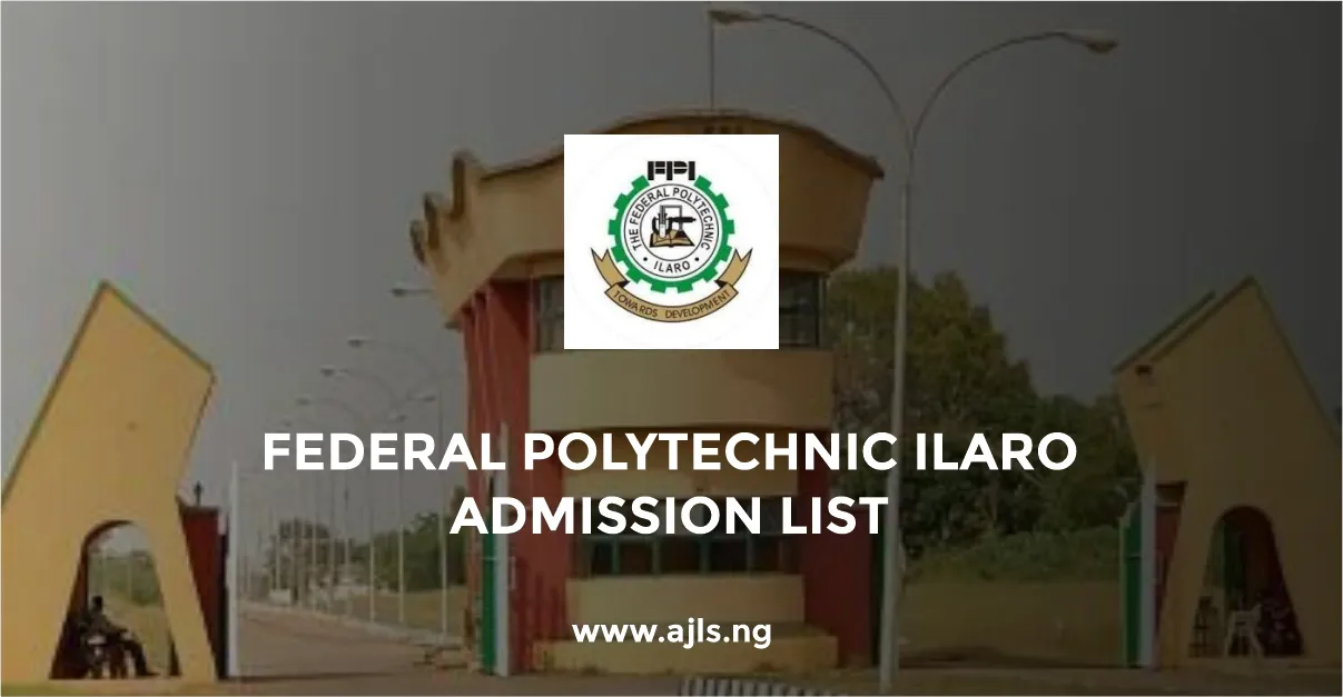 Federal Polytechnic Ilaro Admission List