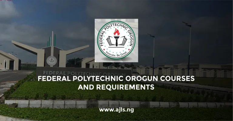 Federal Polytechnic Orogun Courses