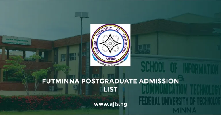 FUTMINNA Postgraduate Admission List