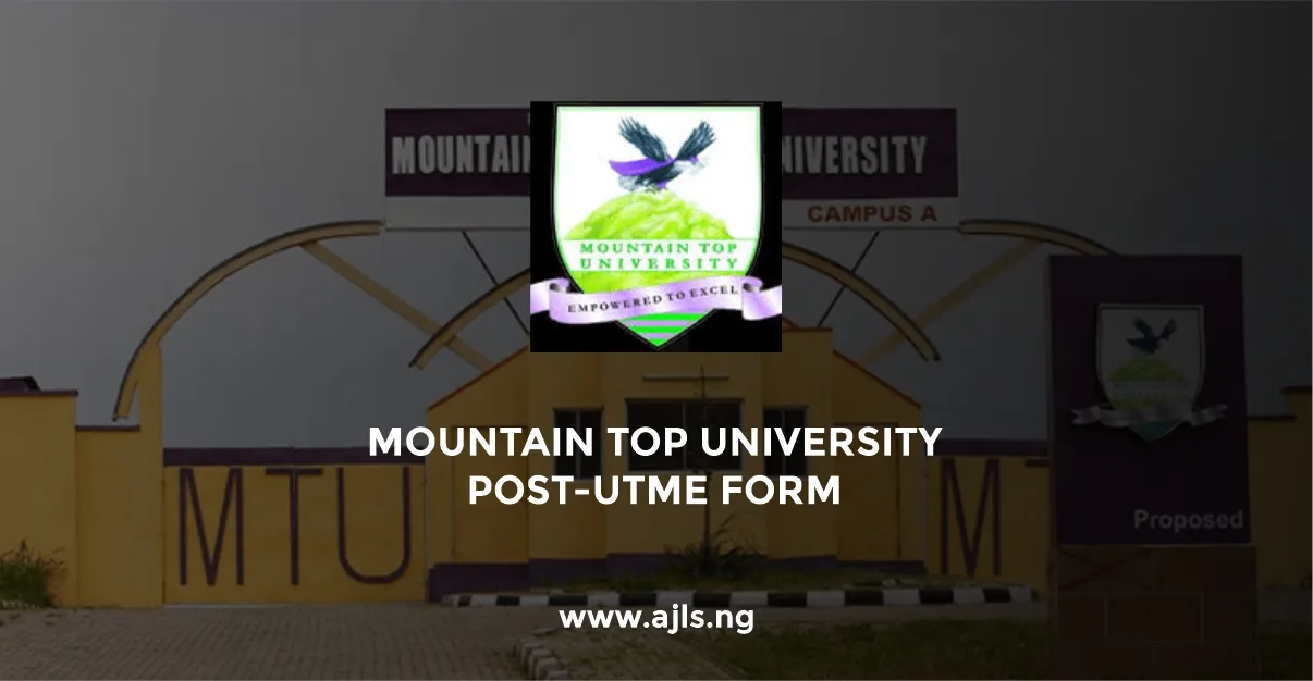 Mountain Top University Post-UTME Form