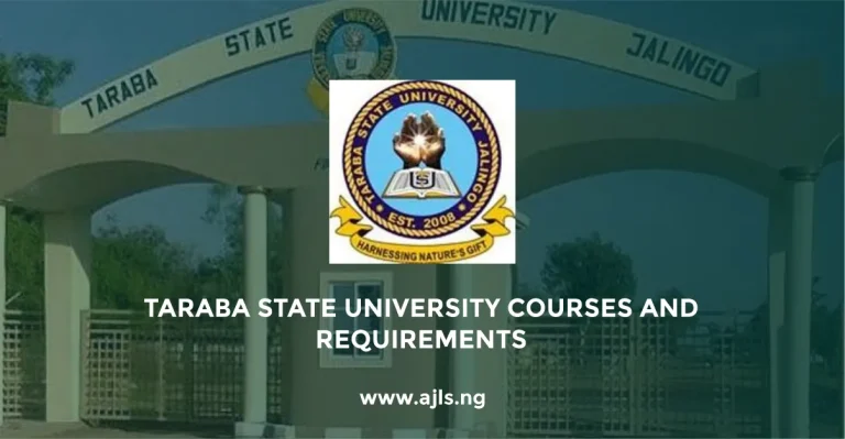 Taraba State University Courses